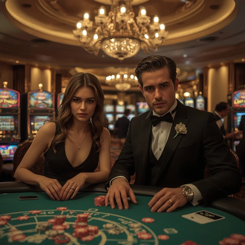 Deux joueurs de poker dans un Spin Mama Casino